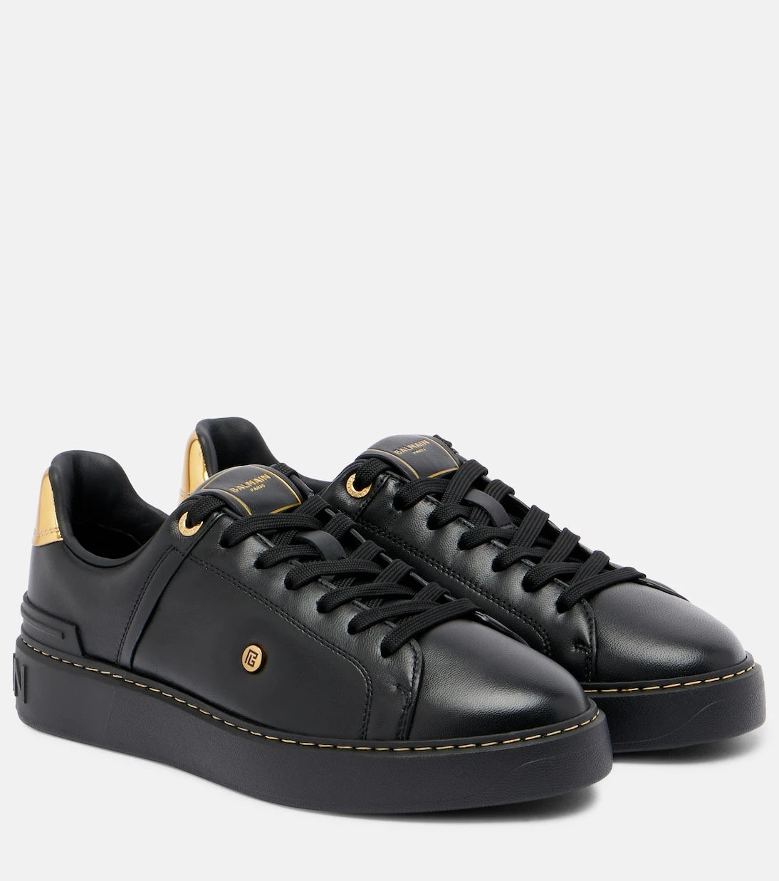 Balmain - أحذية رياضية B-court جلد