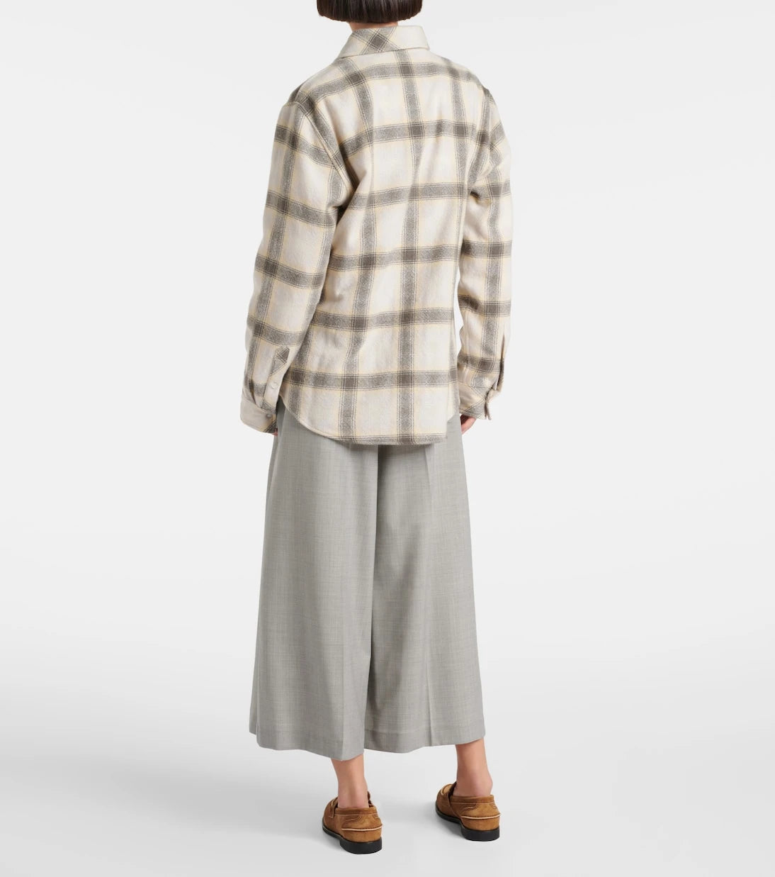 God's True Cashmere - Moon plaid cashmere shirt