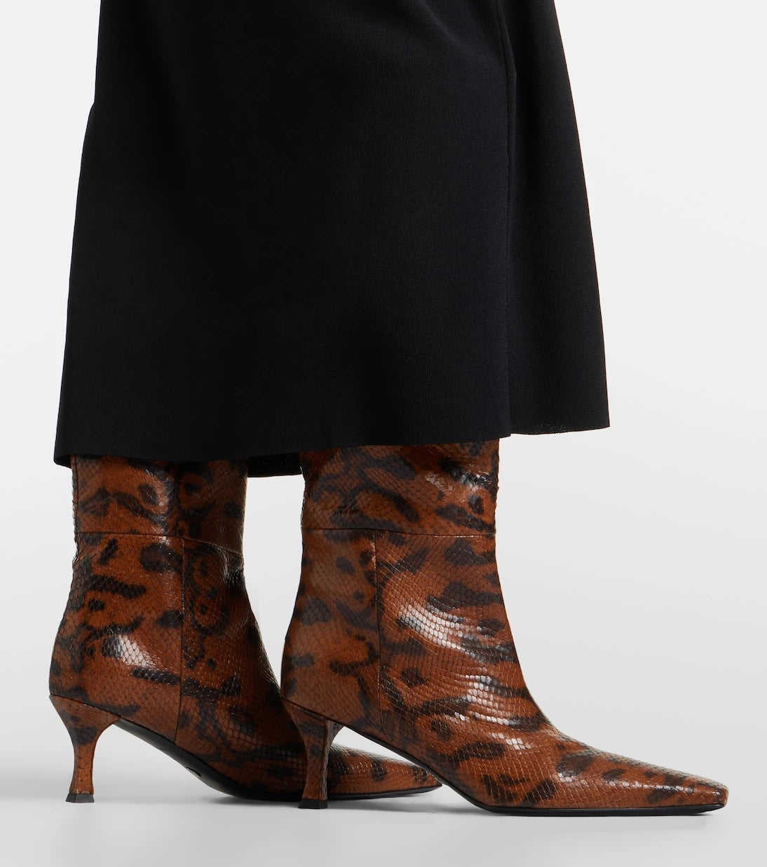 Proenza Schouler - Snake-effect leather knee-high boots