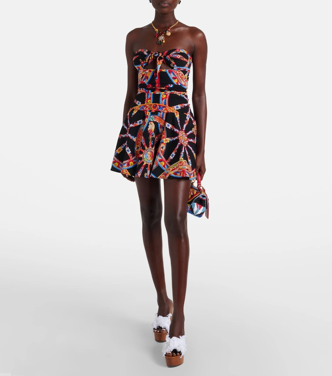 Dolce&Gabbana - Printed silk-blend minidress