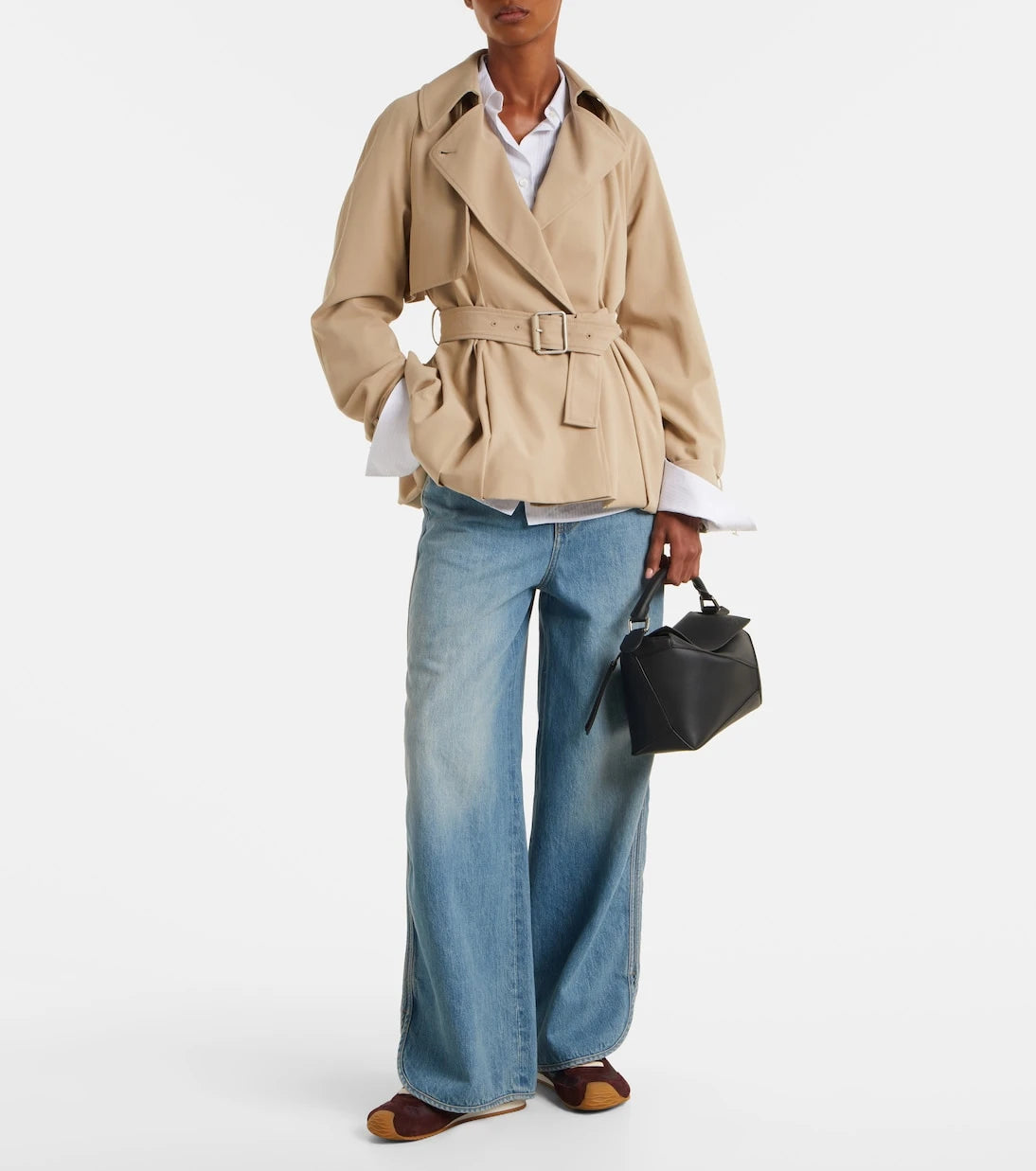 Loewe - حقيبة توت جلد صغيرة Puzzle Edge