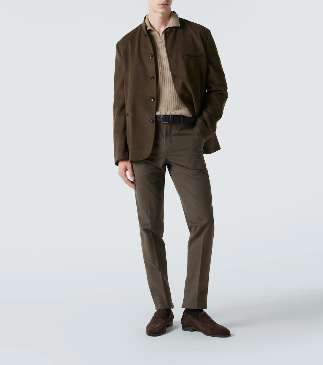 Loro Piana - بنطال تشينو كارلو من مزيج القطن