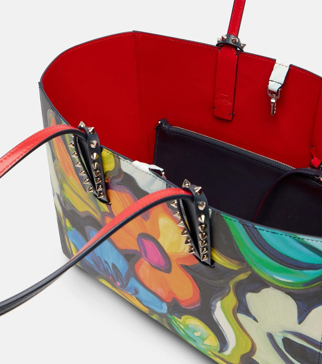 Christian Louboutin - Cabata Small floral leather tote bag