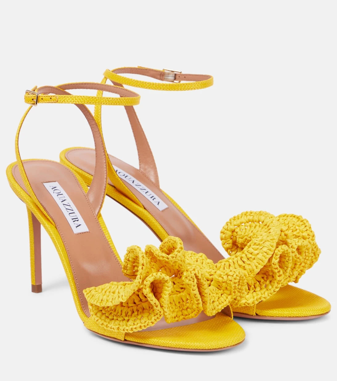 Aquazzura - Noches Tropicales 85 raffia sandals