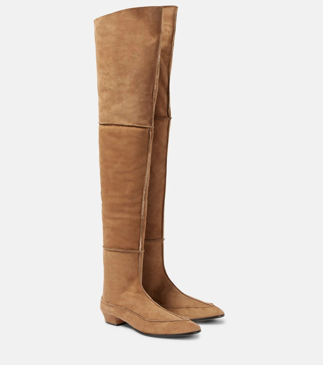 The Row - Awar suede over-the-knee boots