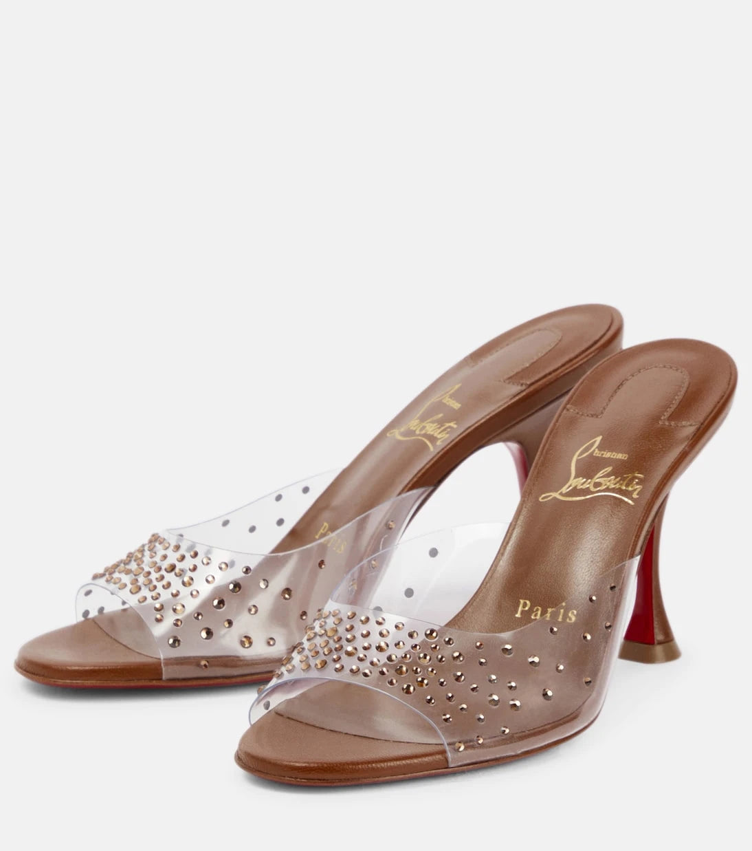 Christian Louboutin - Nudes Degramule embellished mules