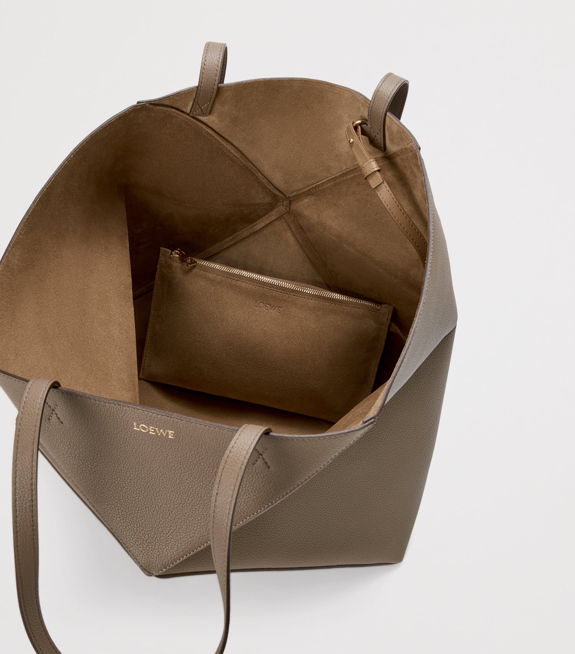 LOEWE Large Leather Puzzle Fold Tote Bag