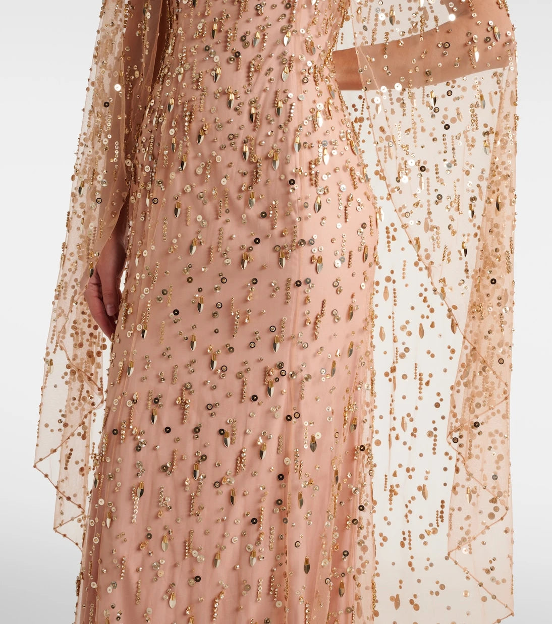 Jenny Packham - Hestia embellished caped gown