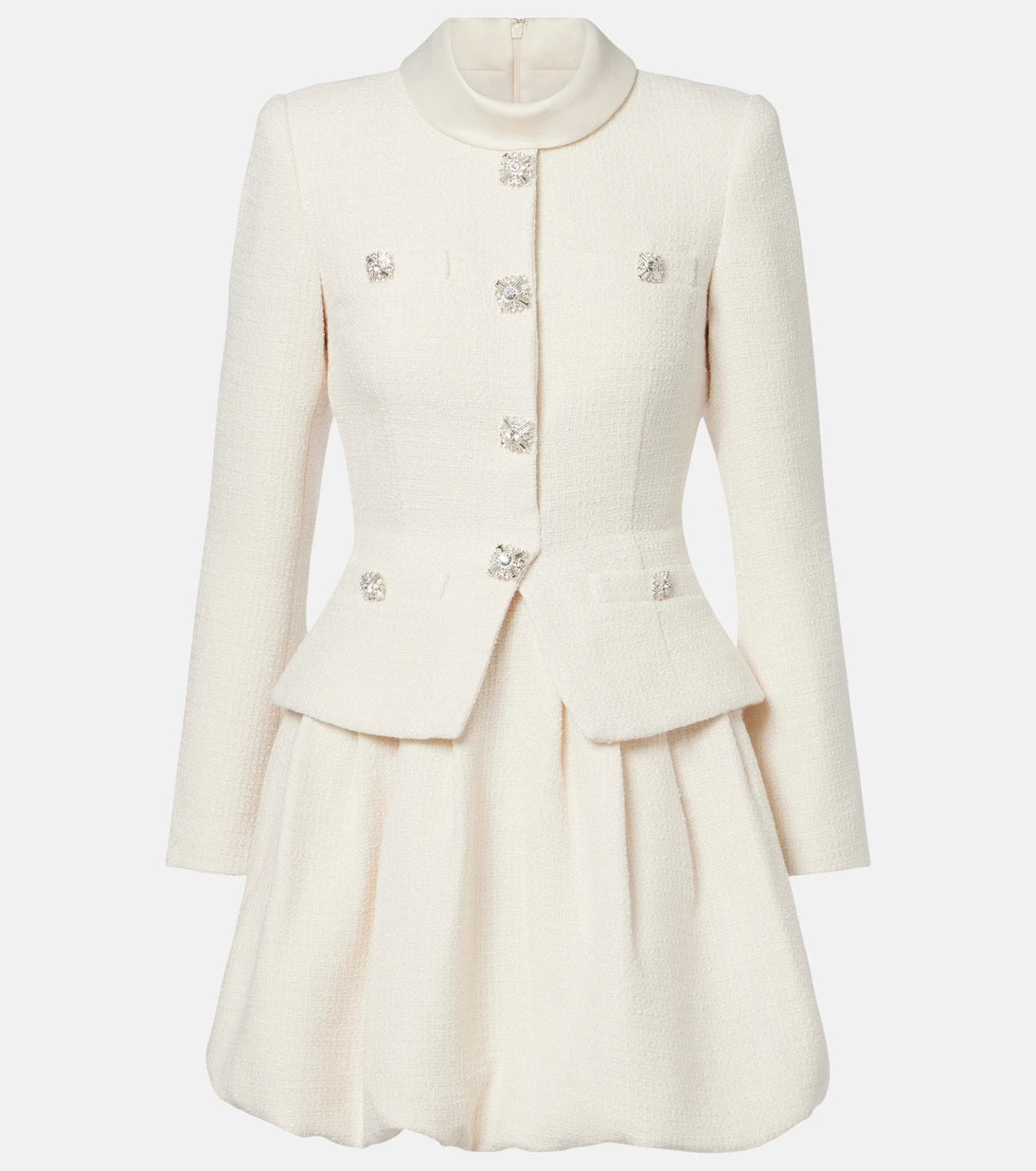 Self-Portrait - Embellished tweed minidress
