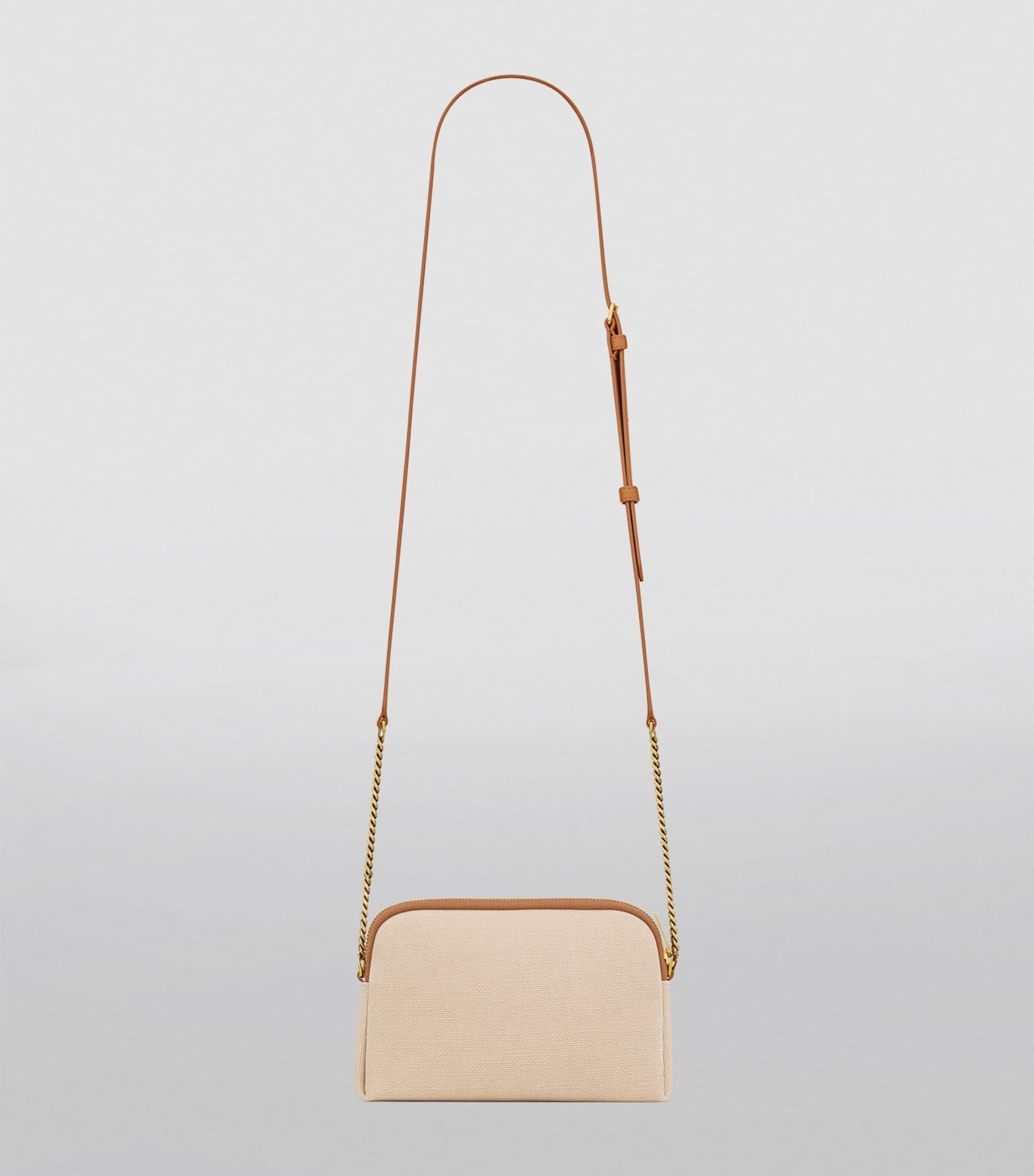 Saint Laurent Nude Mini Woven Gaby Cross-Body Bag