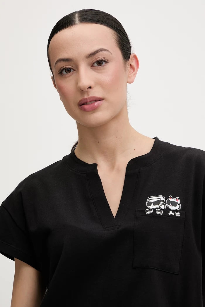 Karl Lagerfeld kadın pamuklu elastanlı pijama IKON