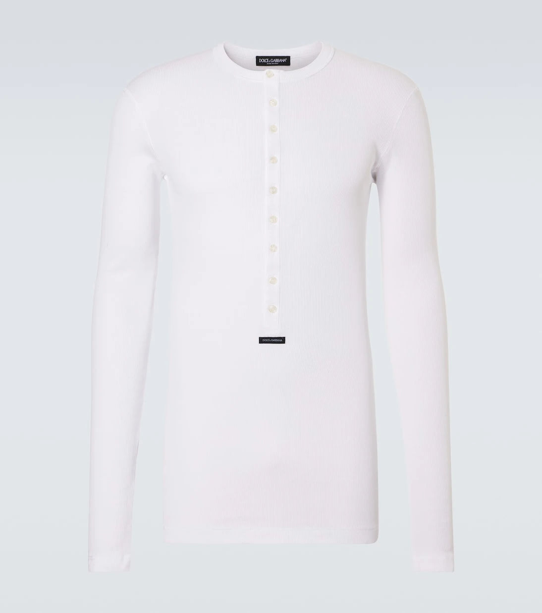 Dolce&Gabbana - Ribbed-knit cotton Henley shirt