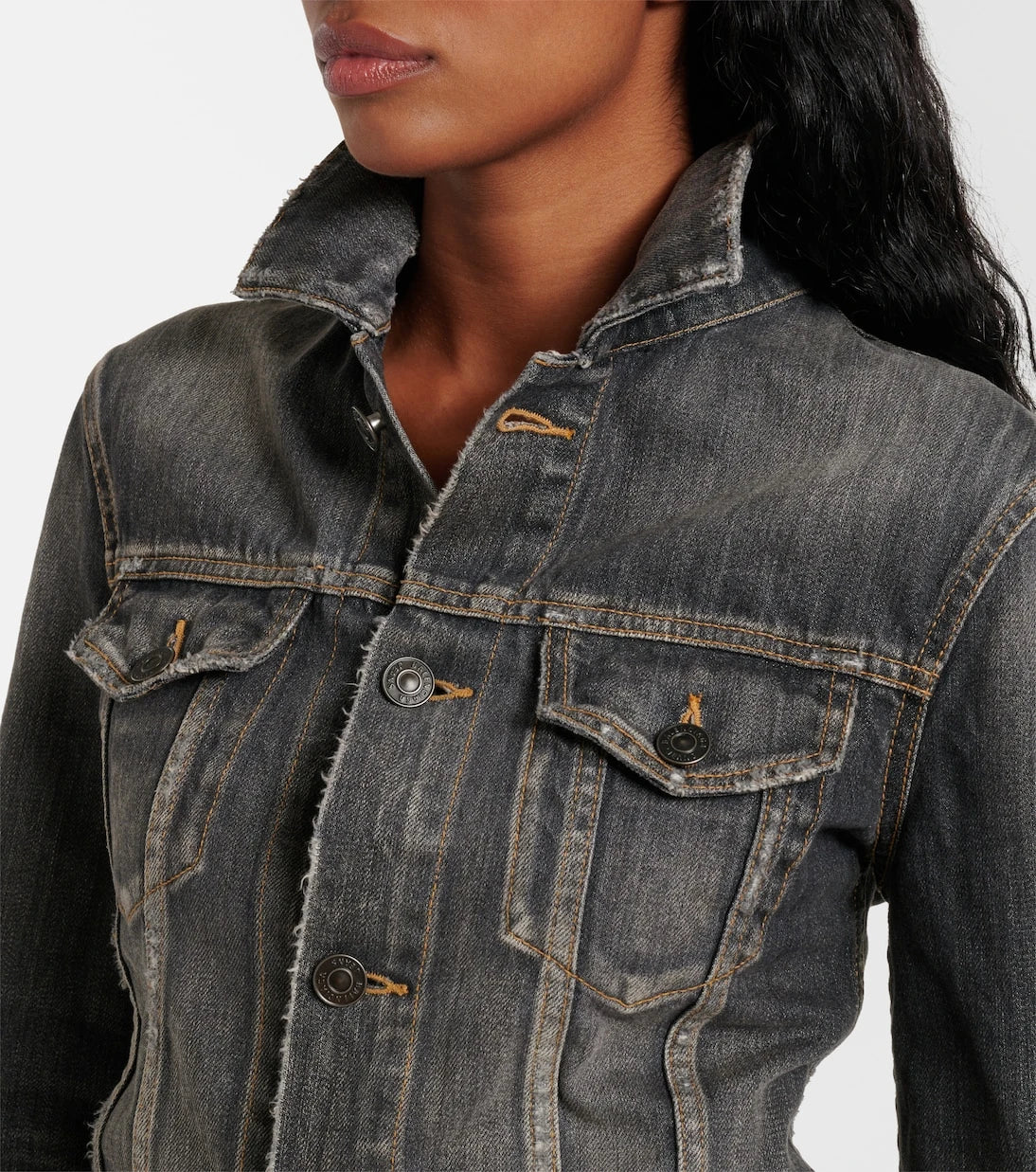 Balenciaga - Lace-up denim jacket