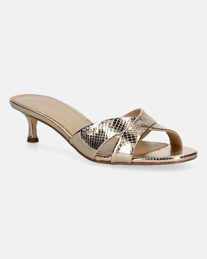 MICHAEL Michael Kors Cassidy Kitten Sandal Deri Terlik