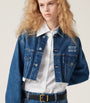 Miu Miu Blue Cropped Denim Jacket