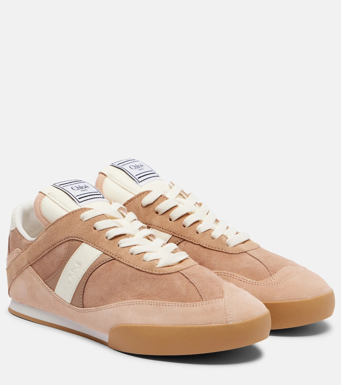 Chloé - Chloé Kick suede and leather sneakers