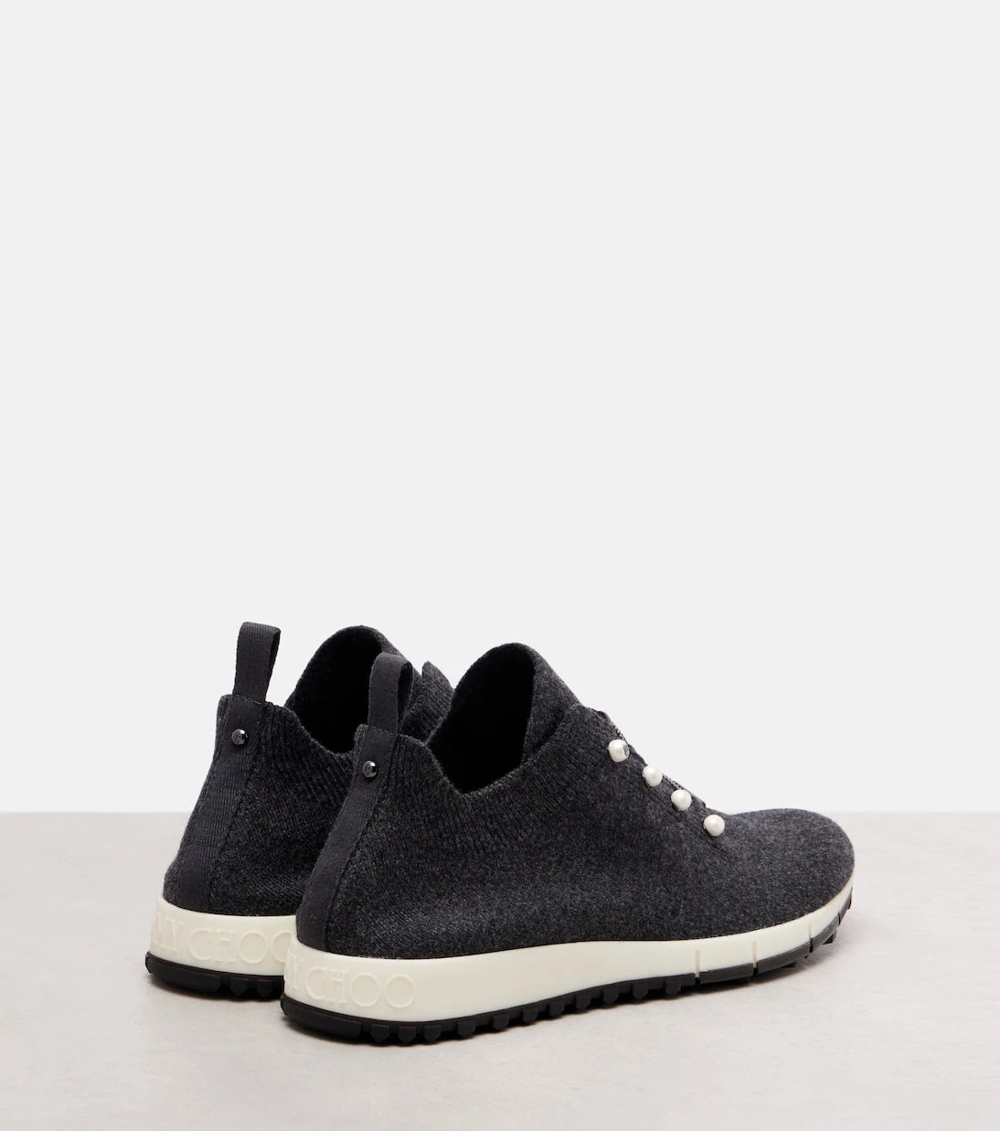 Jimmy Choo - Veles embellished cashmere sneakers