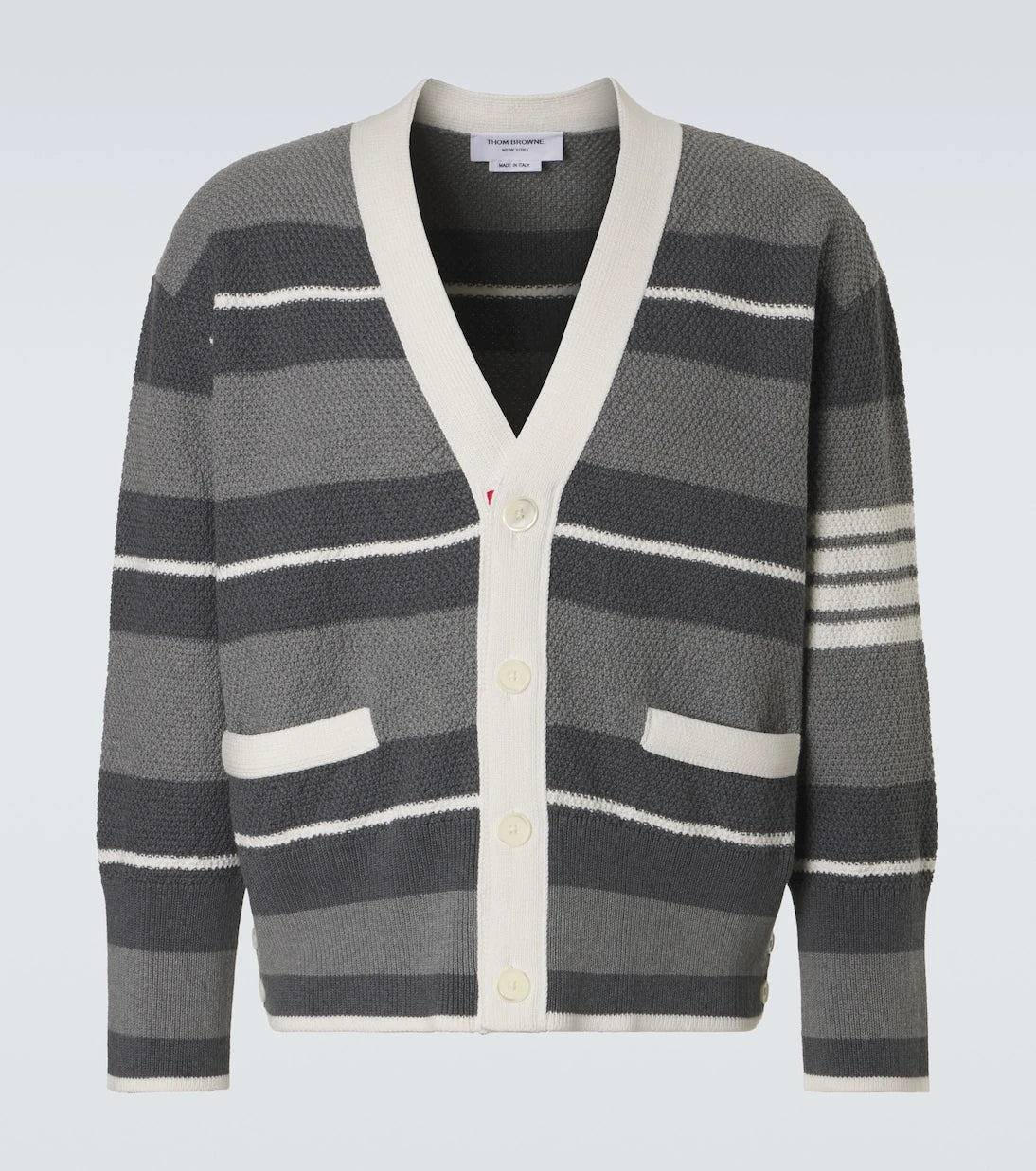 Thom Browne - Striped cotton cardigan