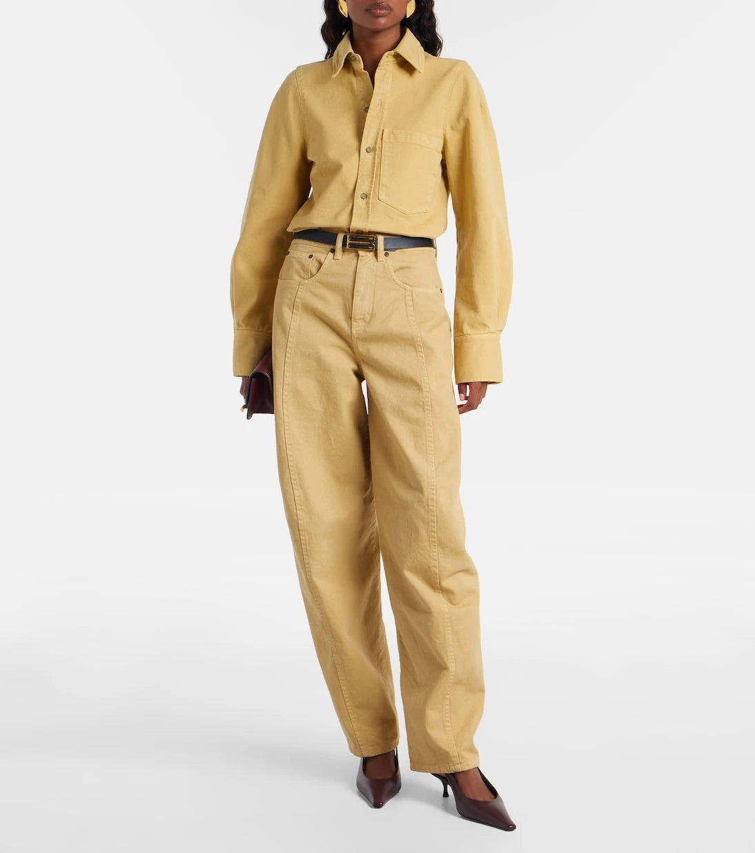 Victoria Beckham - High-rise barrel-leg jeans