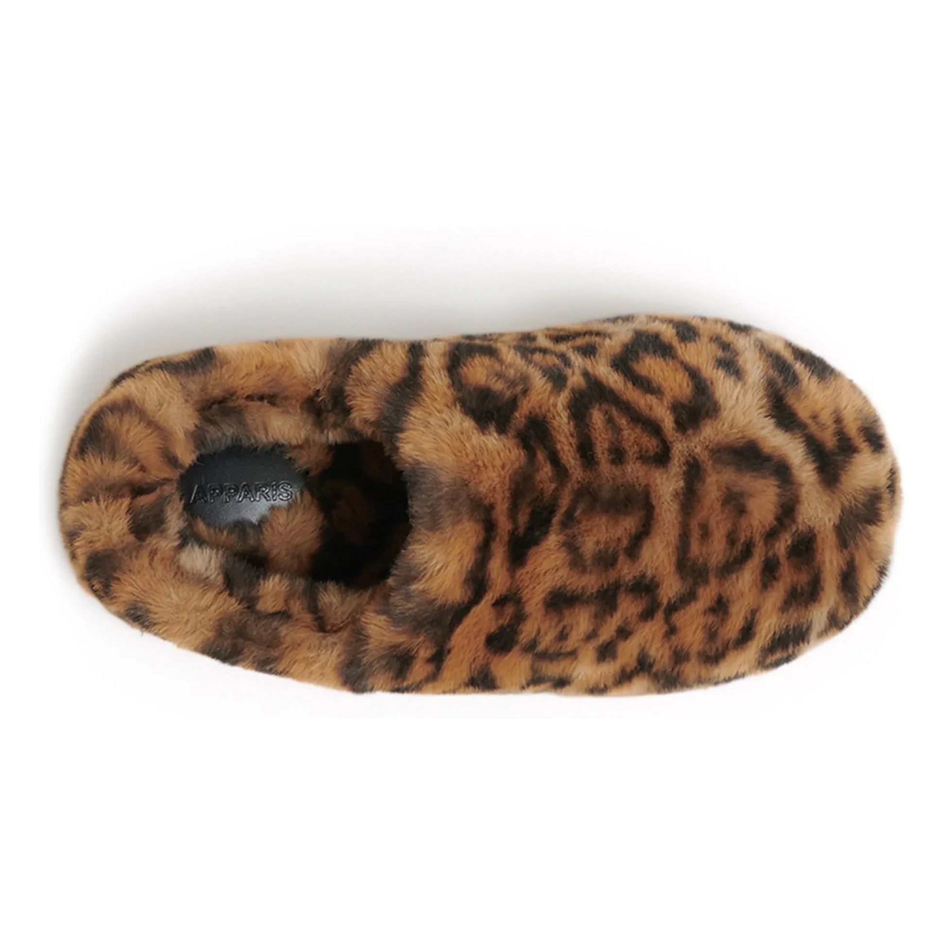 Apparis - Misha Leopard Slippers Recycled Fibers | Camel