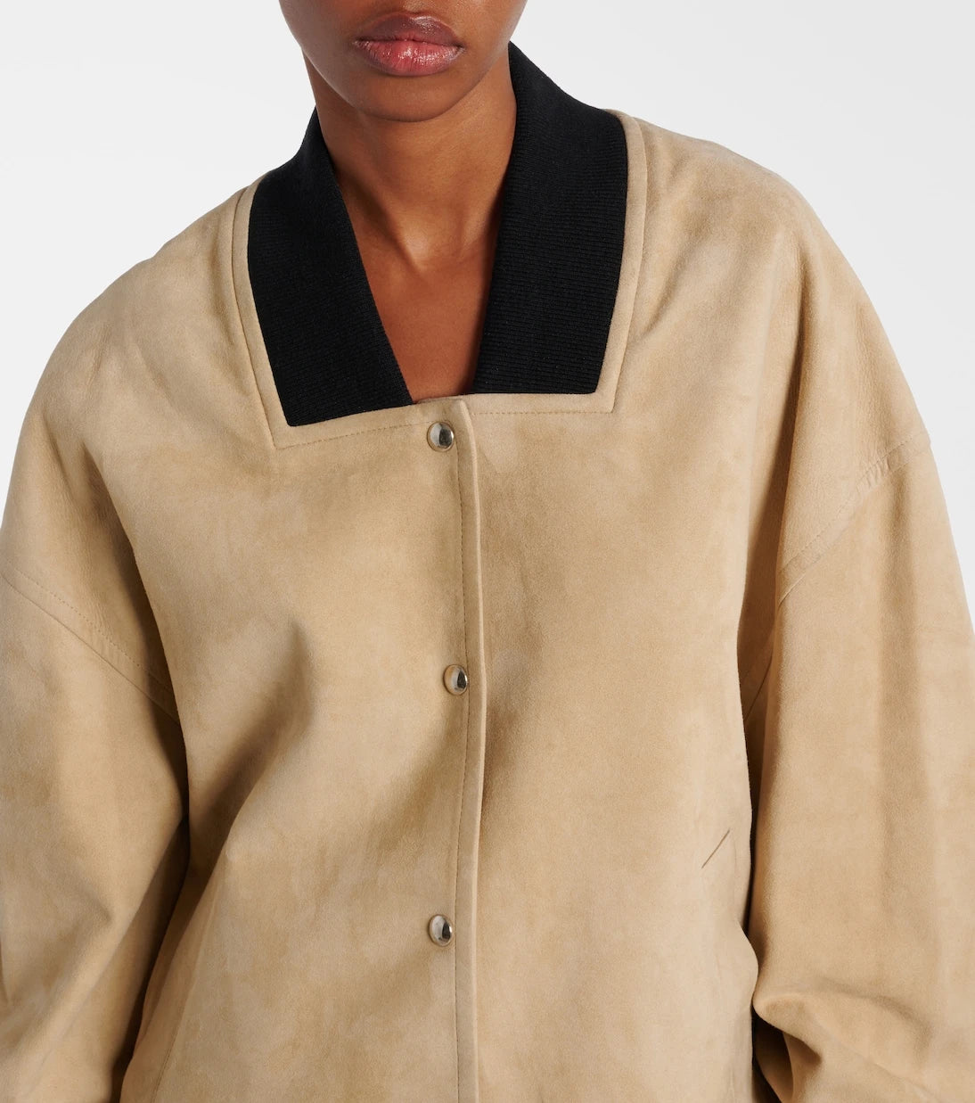 Khaite - Spence suede bomber jacket