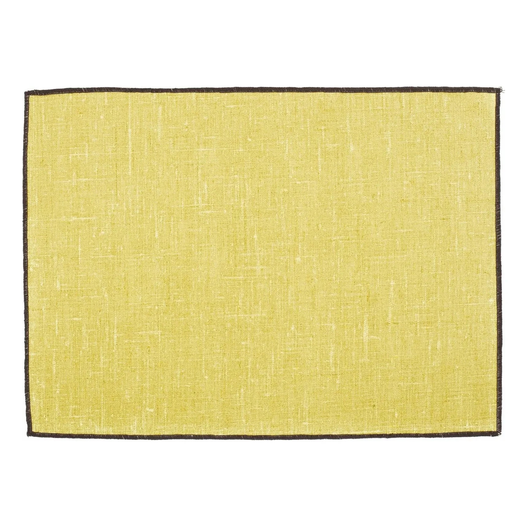 Haomy - Borgo placemat in coated linen | Straw Yellow