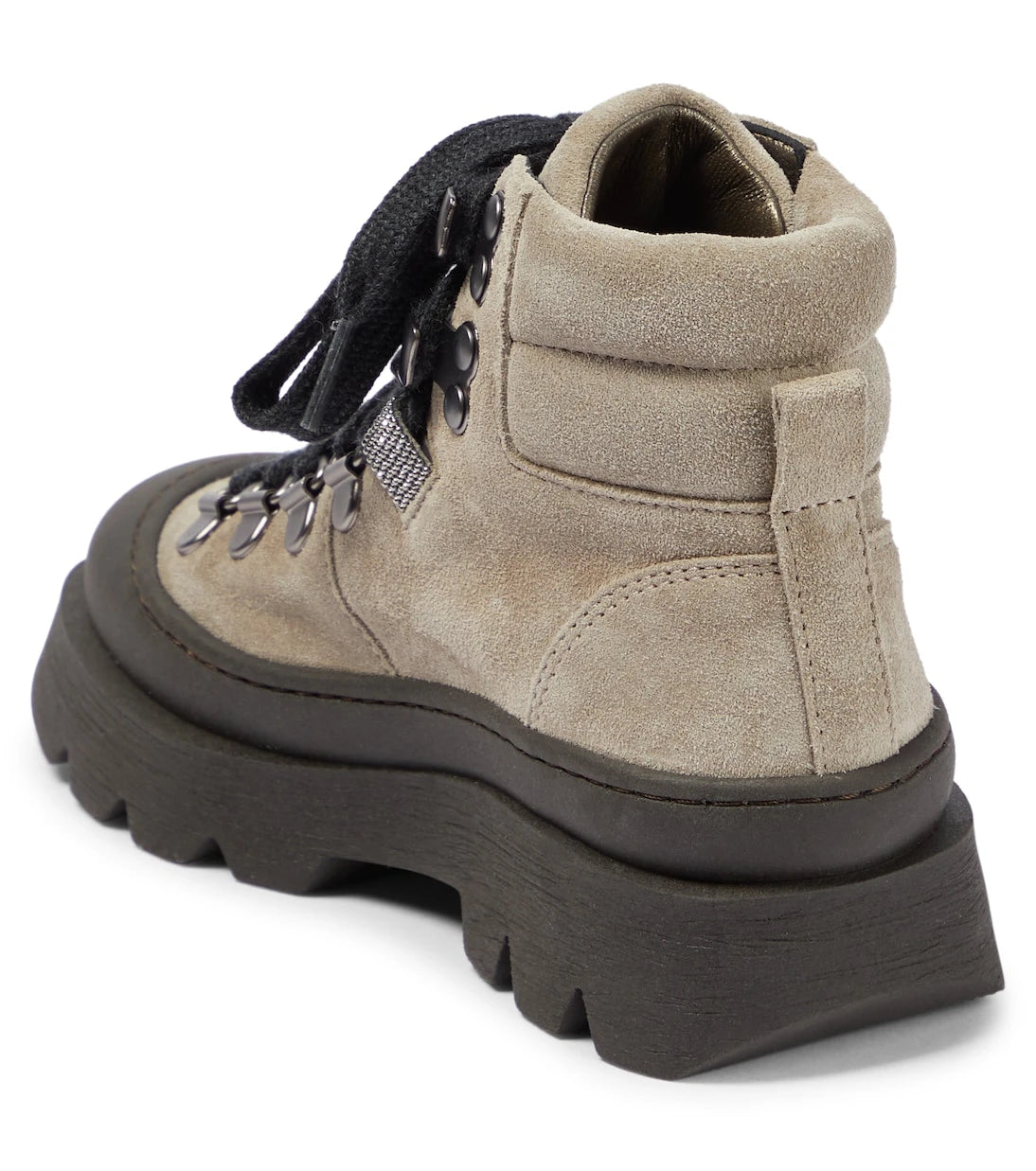 Brunello Cucinelli Kids - Suede lace-up hiking boots