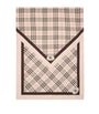 Burberry Pink Silk Check Knight Motif Scarf