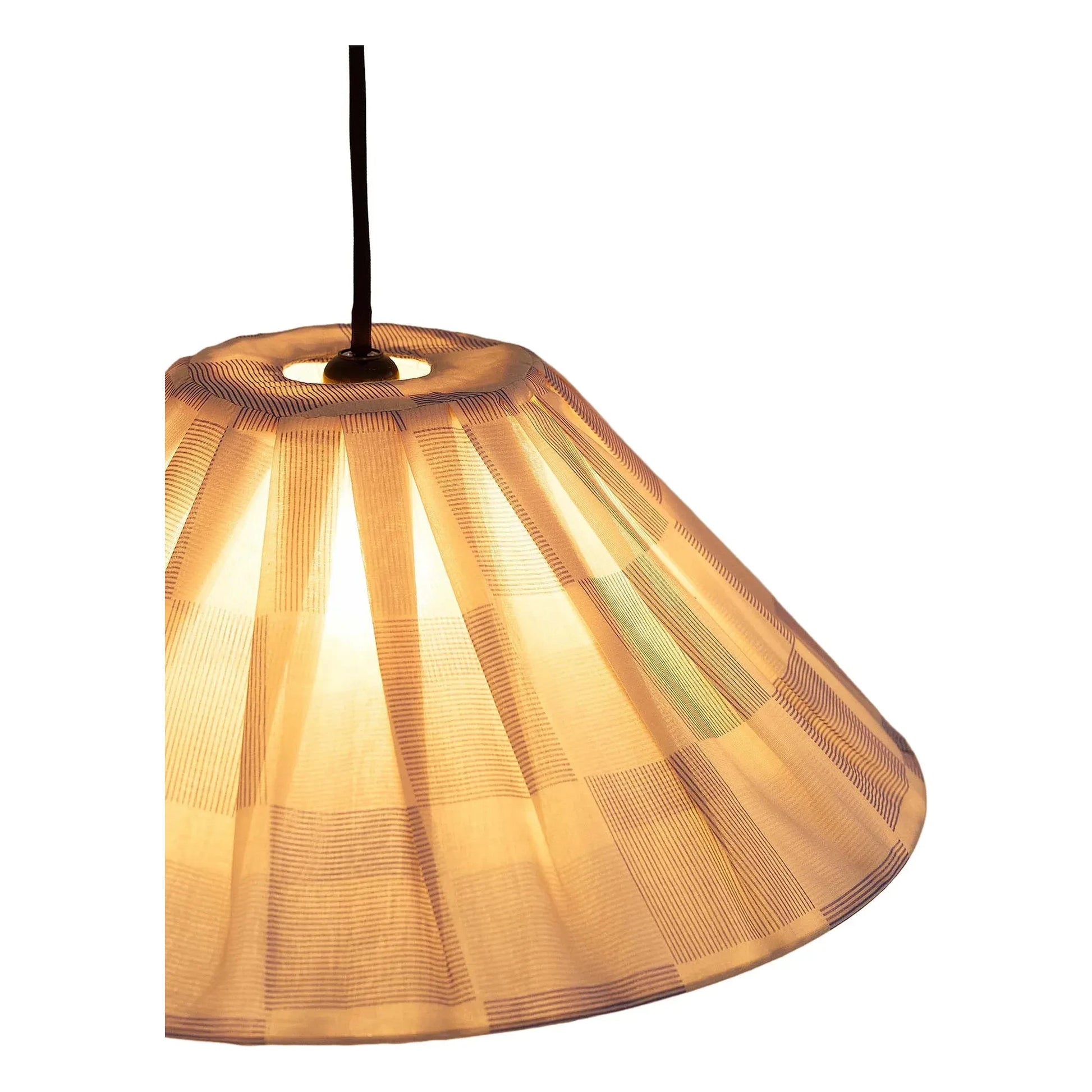 Nobodinoz - Ava Checks lampshade | Blue