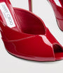 Jimmy Choo Red Brigitte 100 Patent Leather Mules