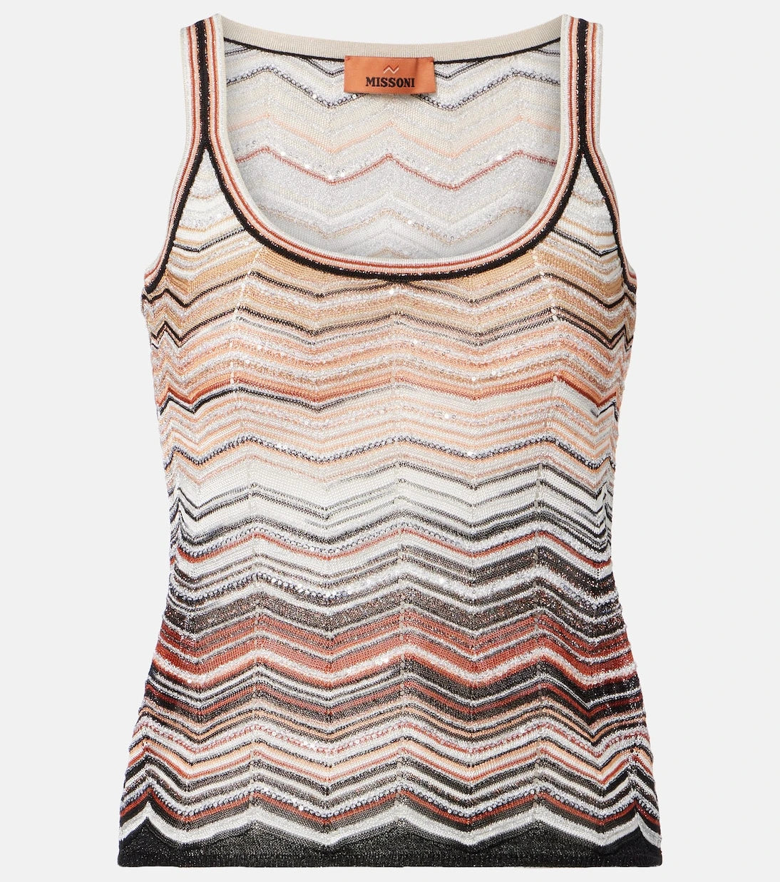 Missoni - Zigzag sequined lamé top