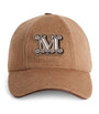 Beige Cashmere Monogram Baseball Cap