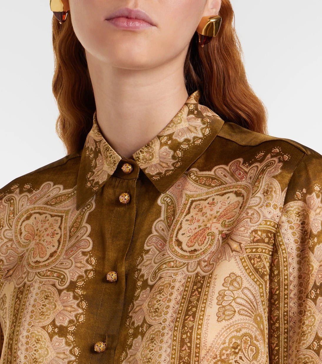 Zimmermann - Luna paisley silk satin shirt