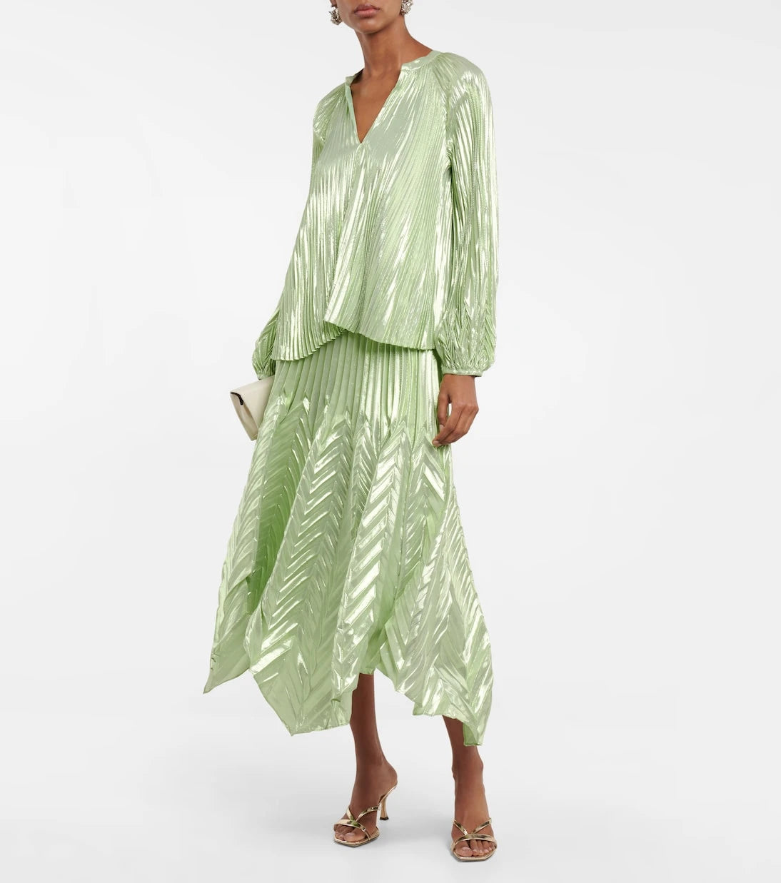 Simkhai - Char plissé silk-blend blouse