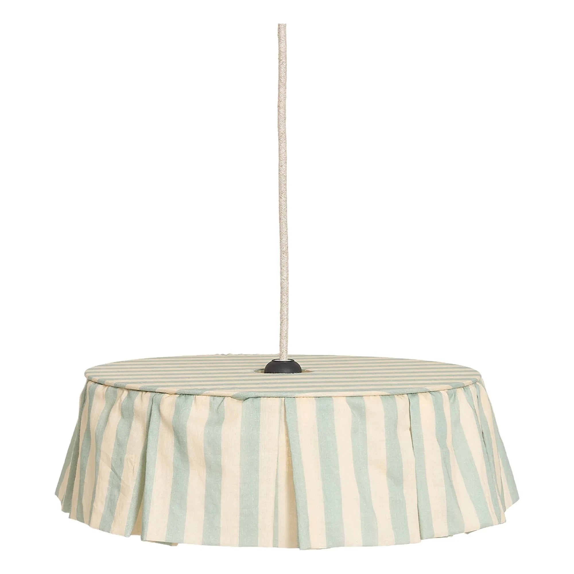Nobodinoz - Vibes striped lampshade in organic cotton voile | Turquoise