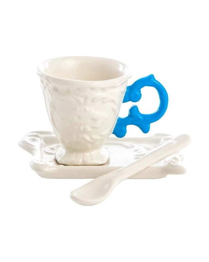 Seletti I-Wares Fincan, Tabak ve Kaşık Seti