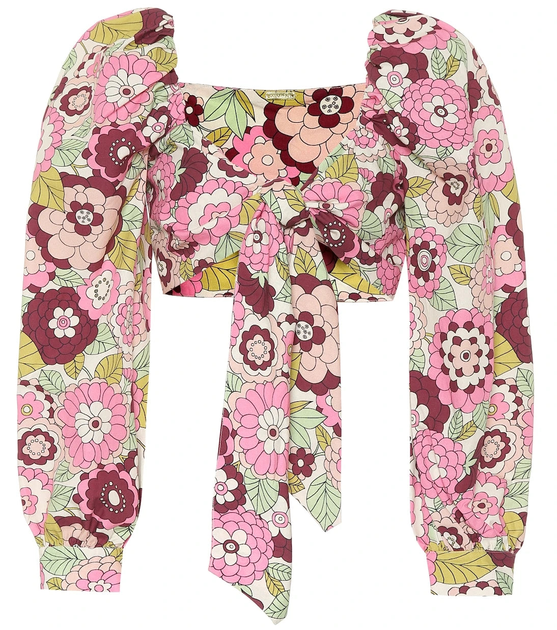 Dodo Bar Or - Floral cotton crop top