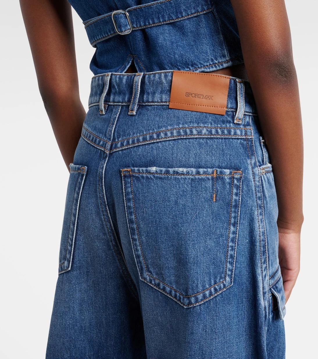 Sportmax - Violino barrel-leg jeans