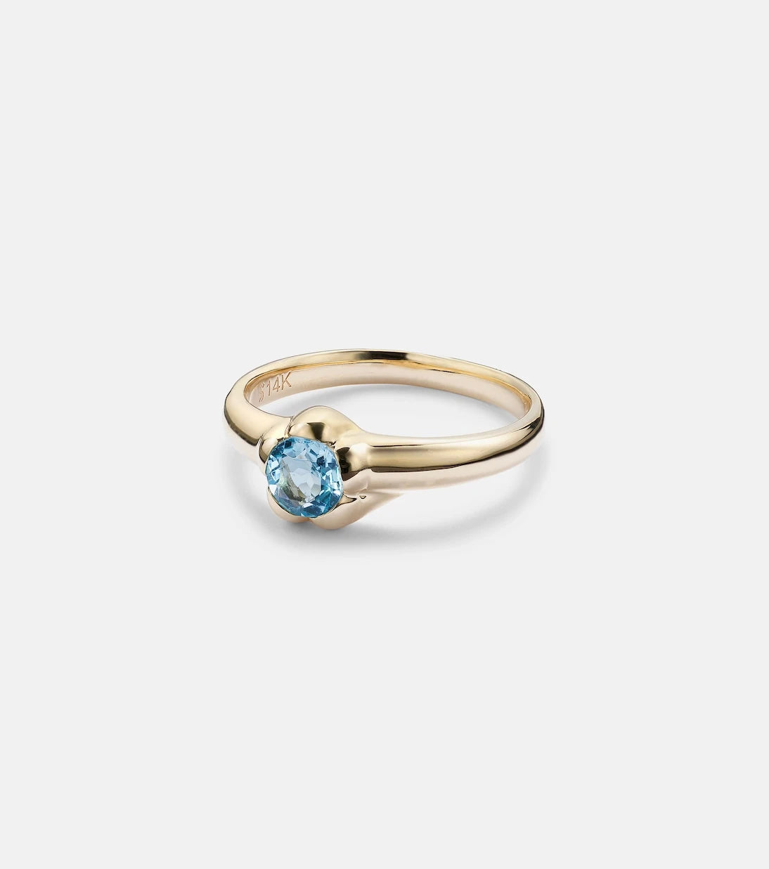 Stone and Strand - Morrison 14kt gold ring with blue topaz