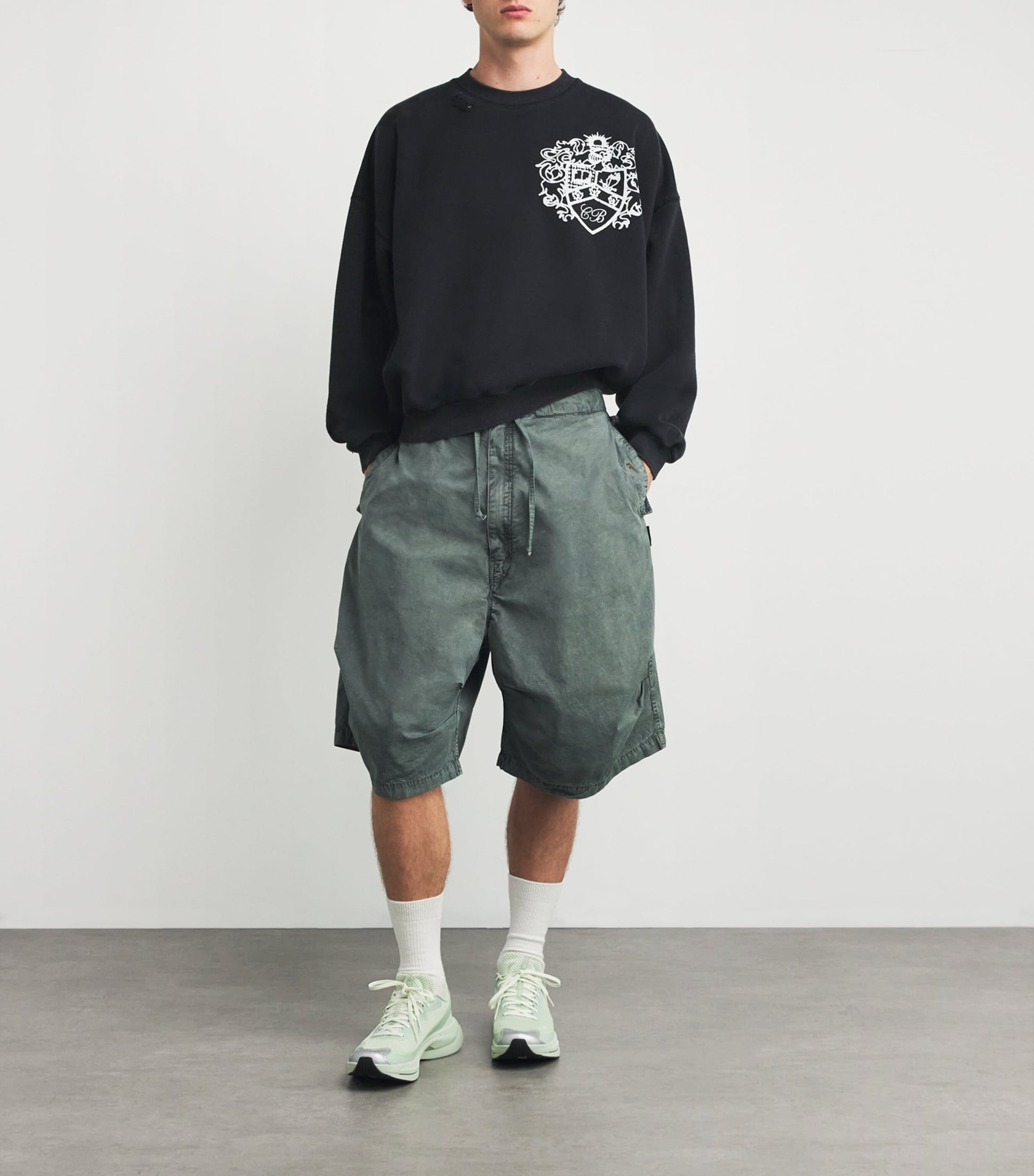 Black Collegiate Crest Sweatshirt