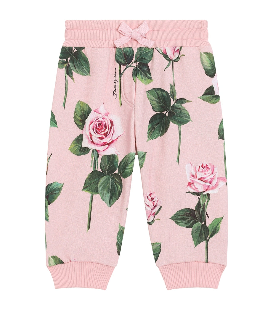 Dolce & Gabbana Kids Cotton Floral Sweatpants (3-30 Months)