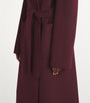 Wolk Morais Burgundy Cashmere On Set Wrap Coat