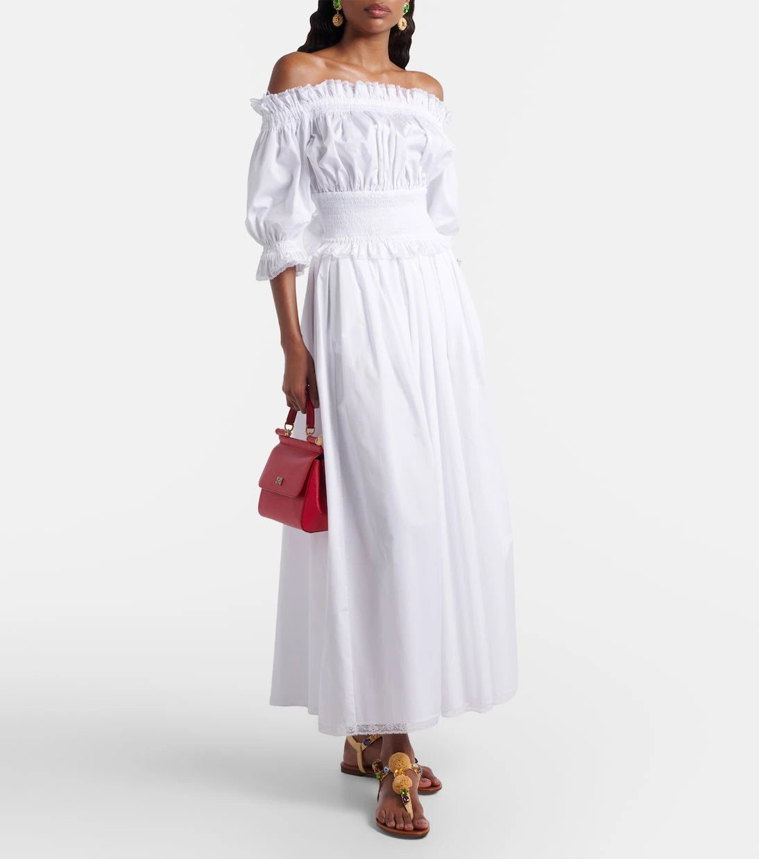 Dolce&Gabbana - Cotton poplin midi skirt