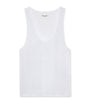 Saint Laurent White Cotton Tank Top