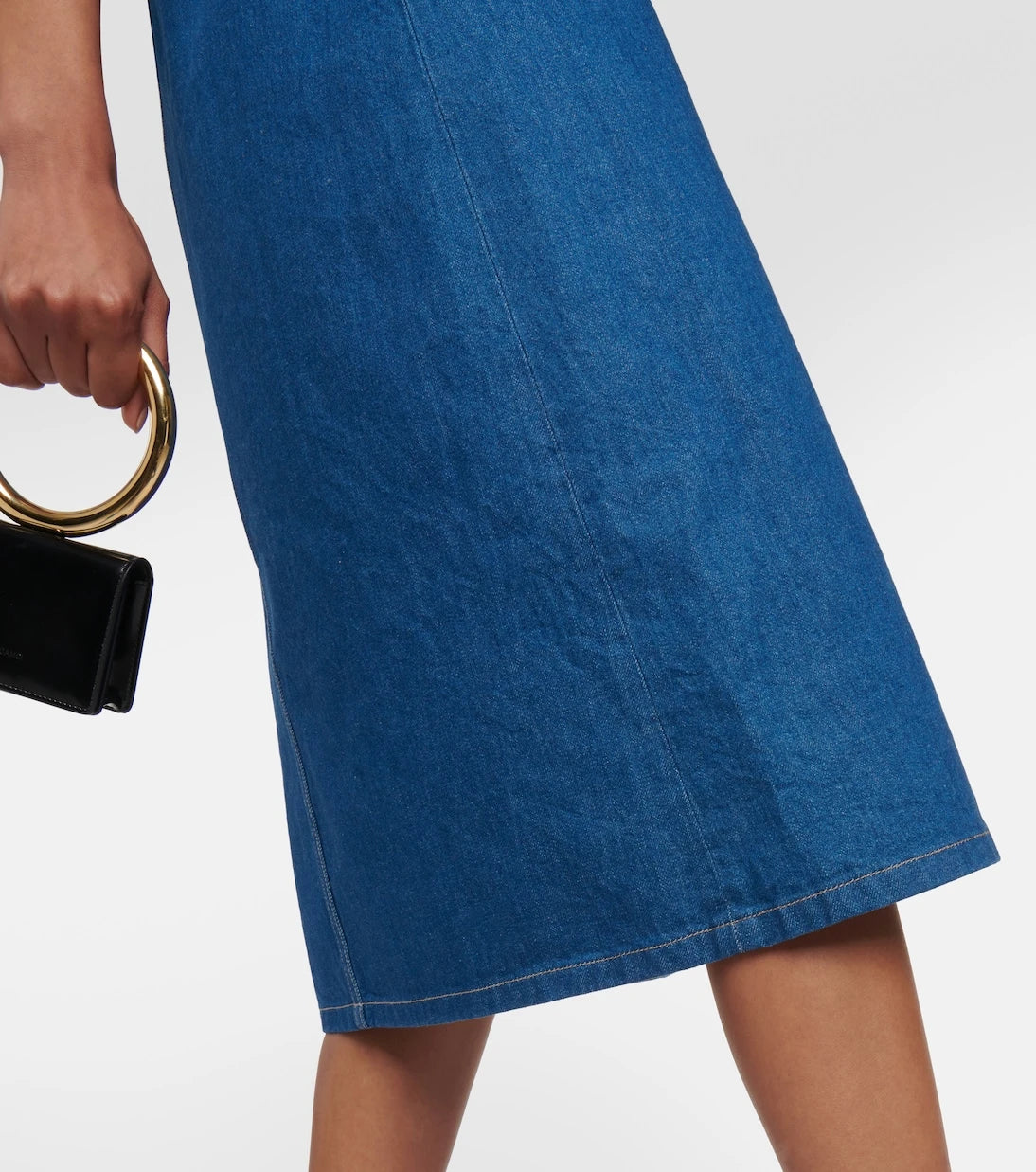 Ferragamo - Strapless denim midi dress