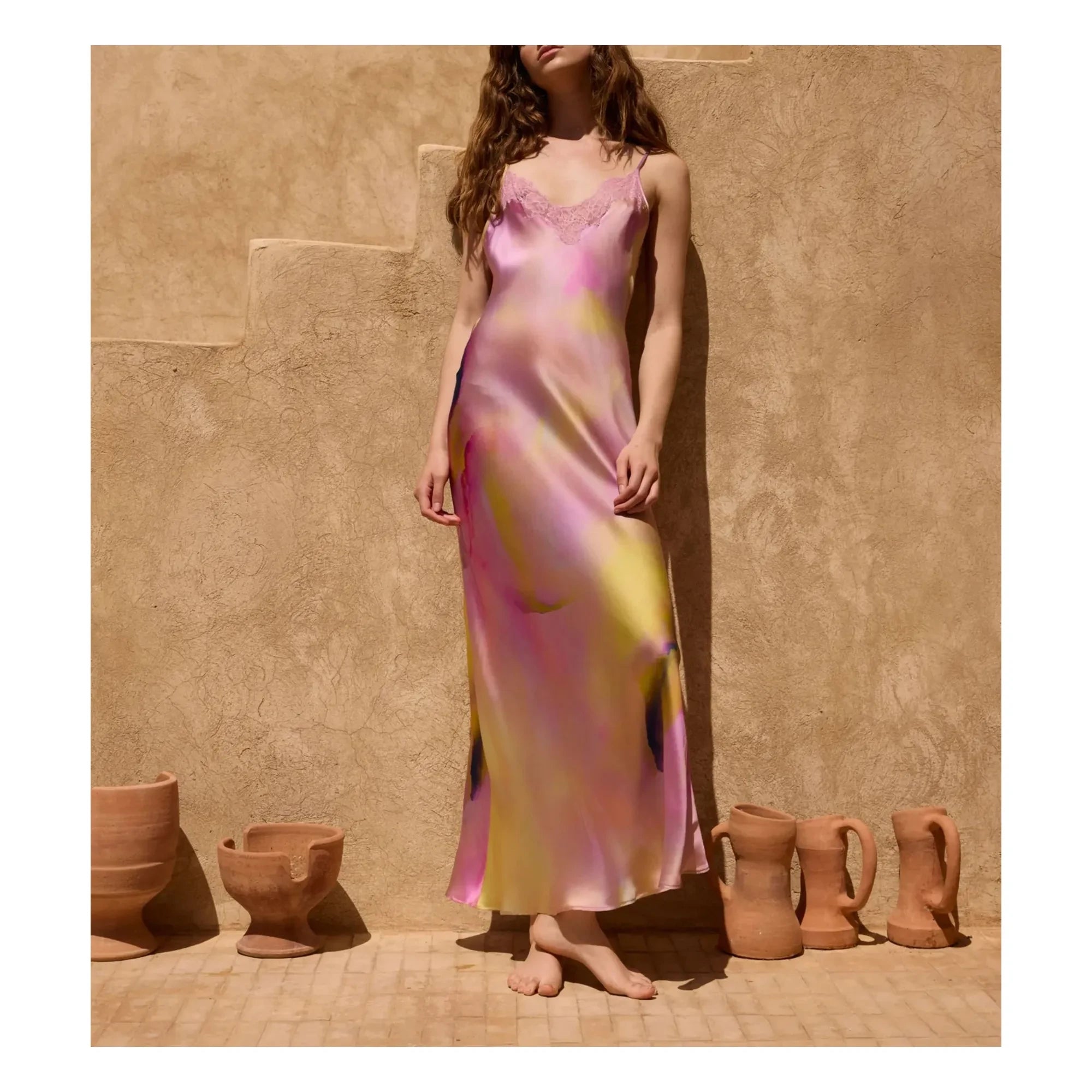 Mes Demoiselles - Pera Silk Dress | Pink