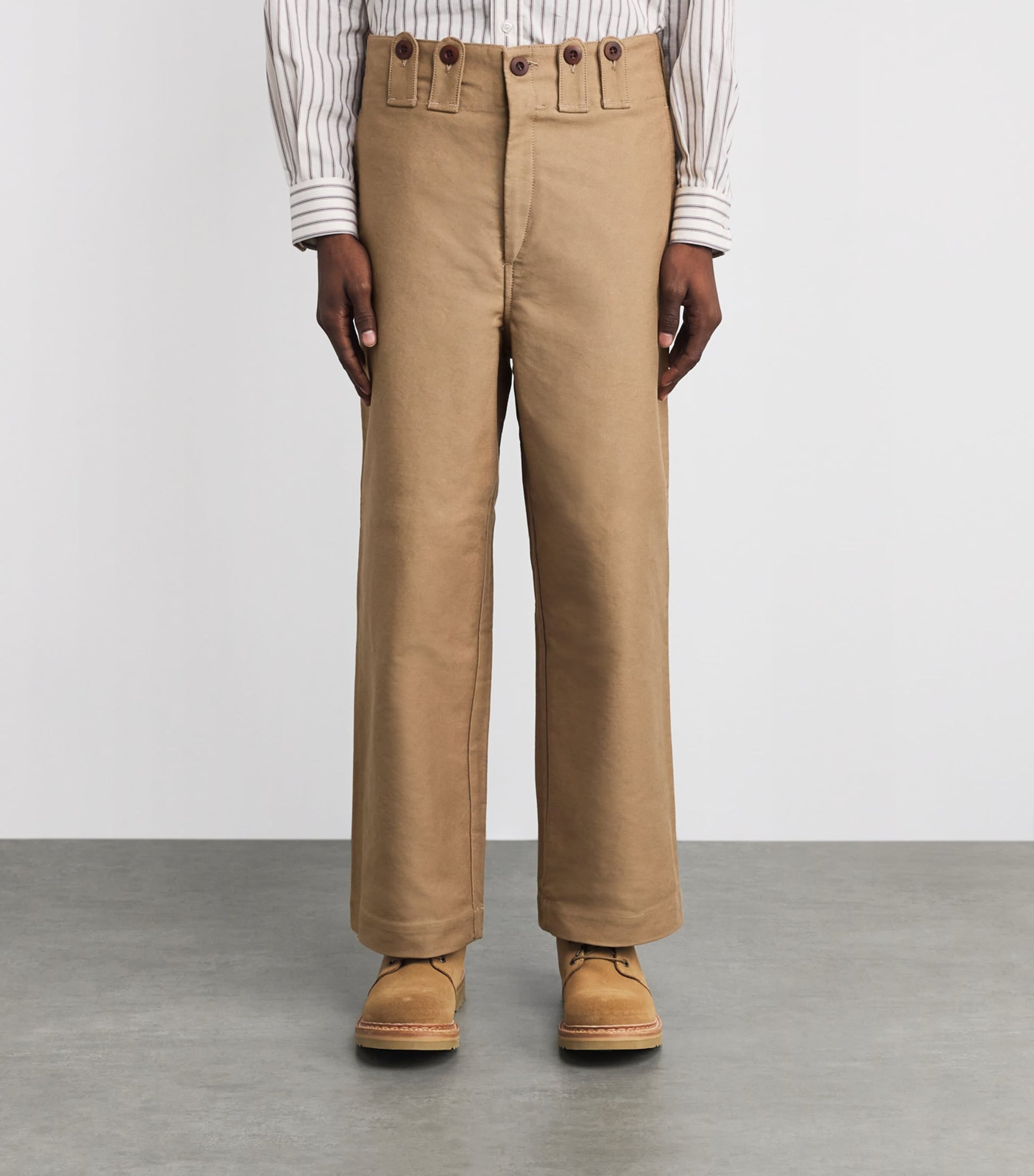Cotton Wide-Leg Trousers
