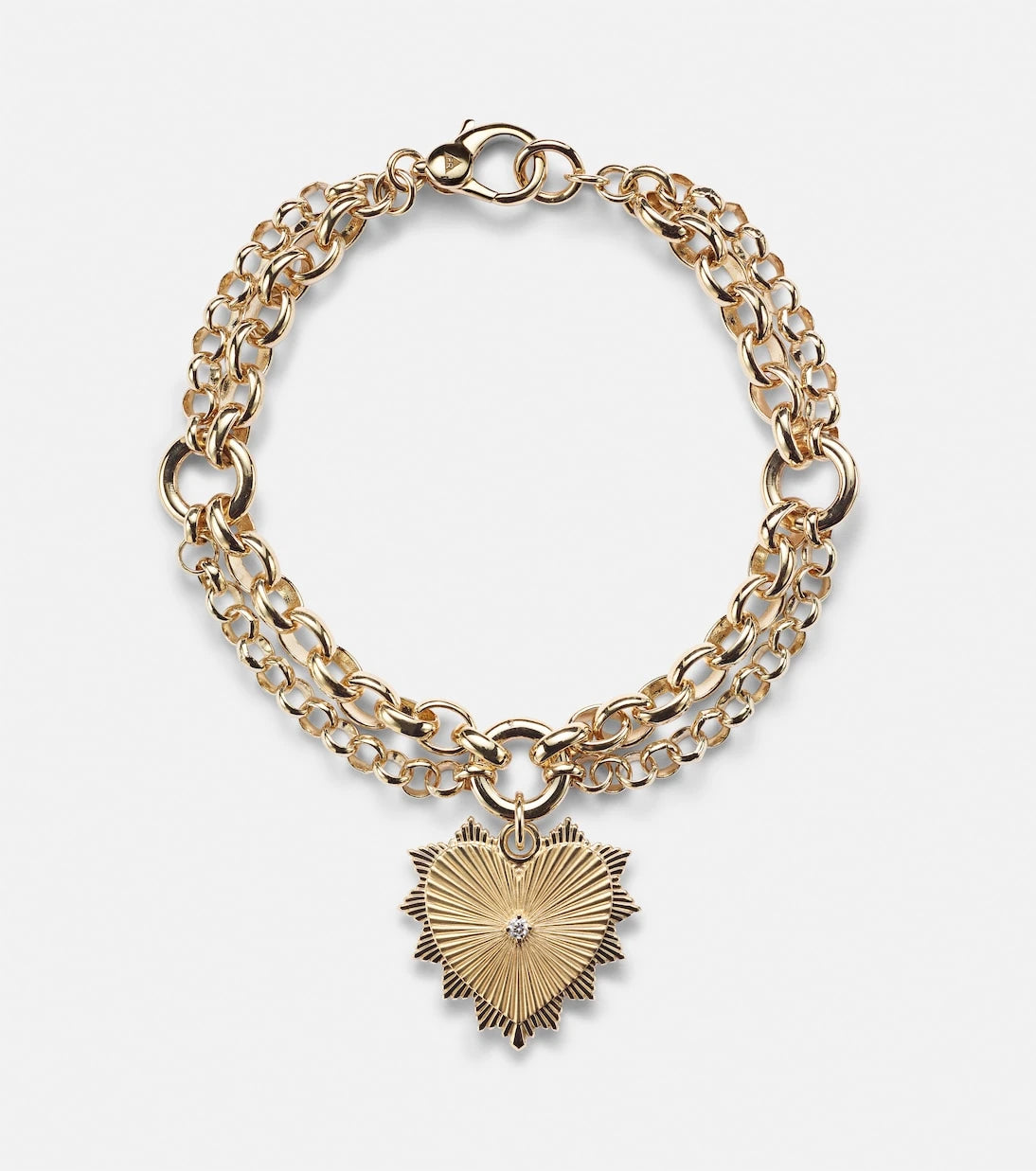 FoundRae - True Love 18kt gold charm bracelet with diamond