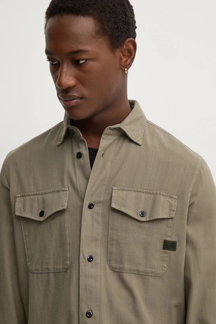 Памучна риза G-Star Raw Marine Slim