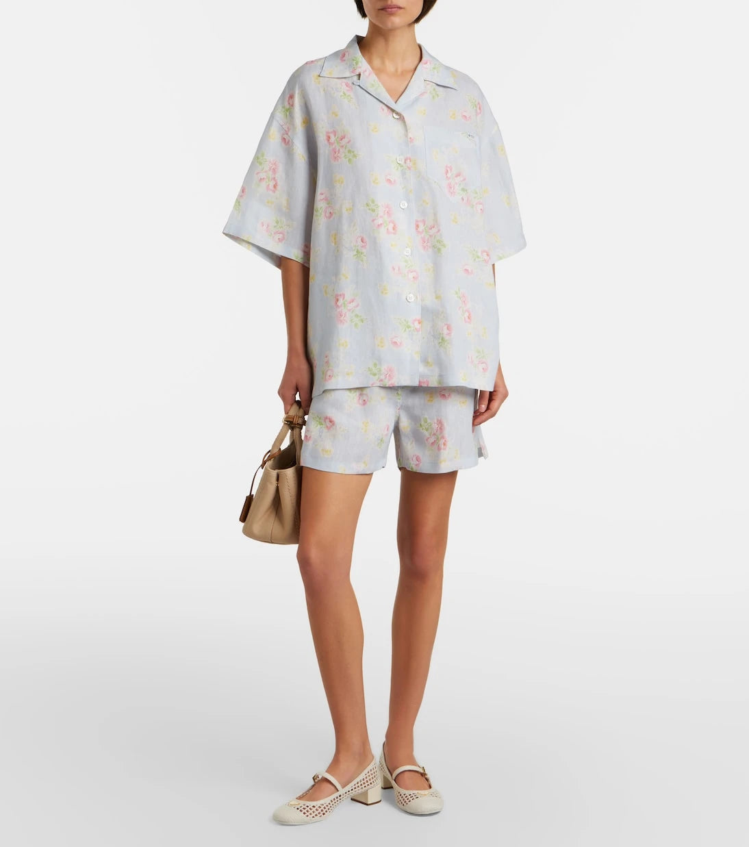 Prada - Floral linen shirt